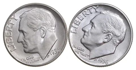 Choice Unc 1956 P+D Roosevelt Dime Gem BU Collection Lot Set