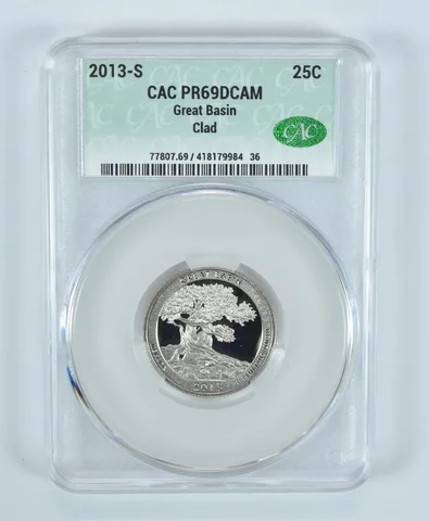 2013-S Washington Quarter Great Basin CLAD ATB PR69 DCAM CAC CACg