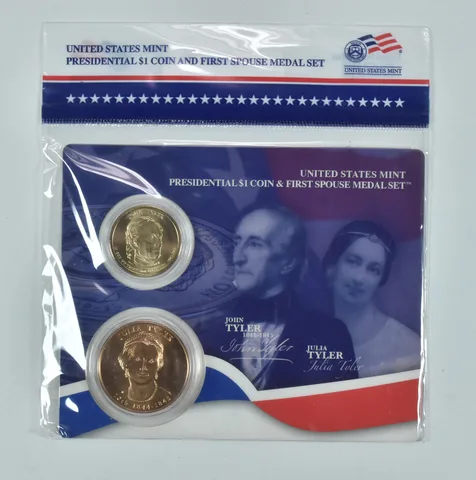 2009 Presidential $1 & First Spouse Medal Set - John & Julia Tyler
