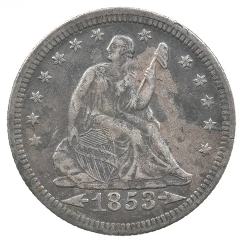 1853 Seated Liberty Quarter Arrows a8873