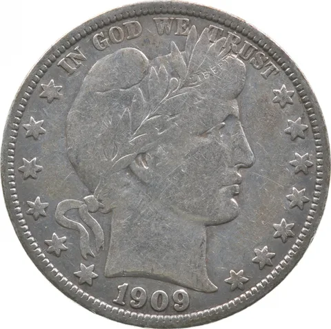 1909 Barber Half Dollar a3803