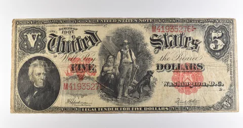 1907 $5 Legal Tender Large Note Red Seal *3531