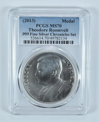 (2013) Silver Medal Theodore Roosevelt Chronicles Set MS70 PCGS Blue Label