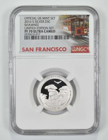 2016-S PF70 Silver Shawnee Quarter US Mint Set NGC Limited Edition