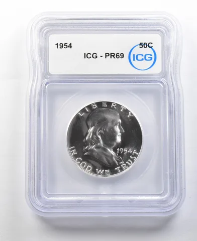 1954 Franklin Half Dollar PR69 ICG a0337