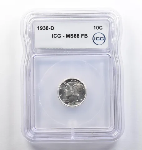 1938-D Mercury Dime MS66 FB ICG *4079