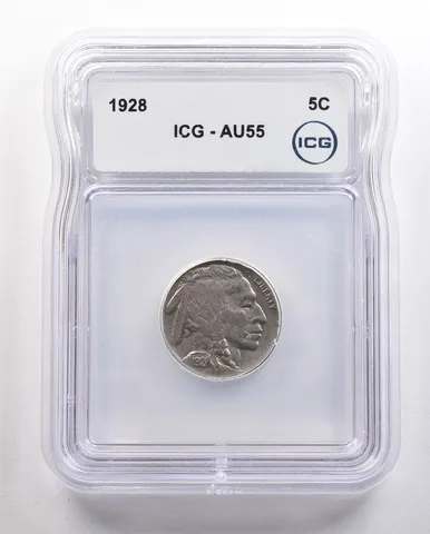 1928 Indian Head Buffalo Nickel AU55 ICG *4413