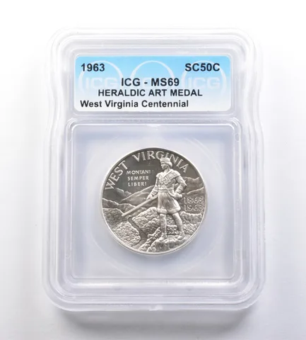 1963 So-Called Half Dollar West Virginia Centennial MS69 ICG *7149