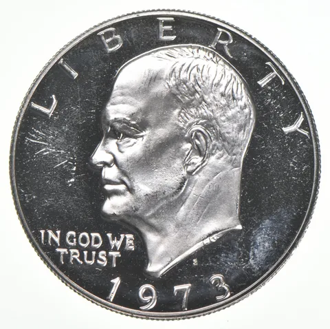 1973-S Eisenhower Dollar 40% SILVER - PROOF Cameo (1 coin)