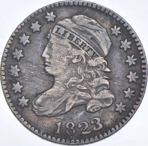 1823/2 Liberty Cap Dime - JR3 - Large E's a7617