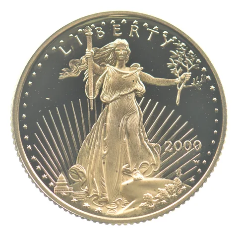 2000-W $10 American Gold Eagle 1/4 Oz Gold Proof *0269