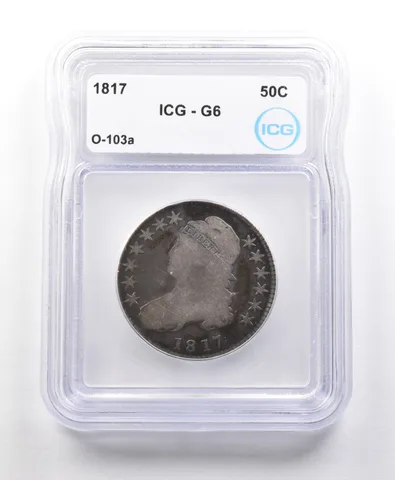 1817 Capped Bust Half Dollar O-103a G6 ICG *5621