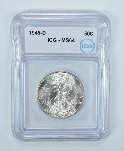 1945-D Walking Liberty Half Dollar MS64 ICG
