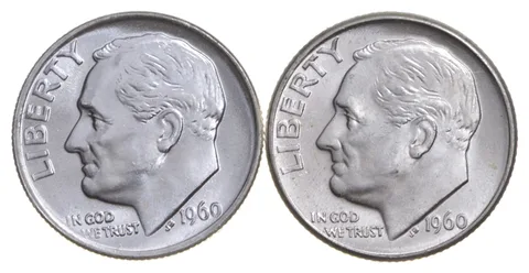 Choice Unc 1960 P+D Roosevelt Dime Gem BU Collection Lot Set