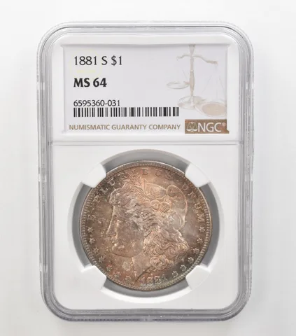 1881-S Morgan Silver Dollar MS64 NGC Beautiful Tone *6894