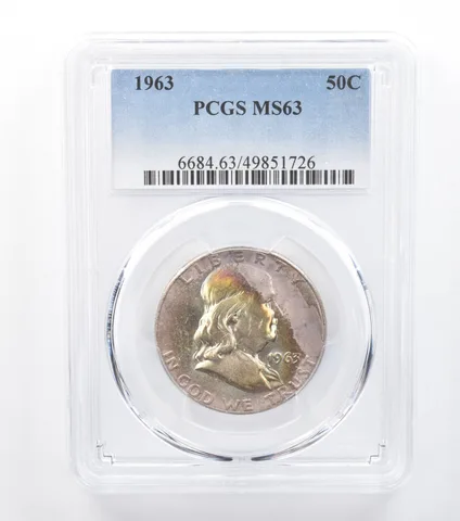 1963 Franklin Half Dollar MS63 PCGS Beautiful Tone *7751