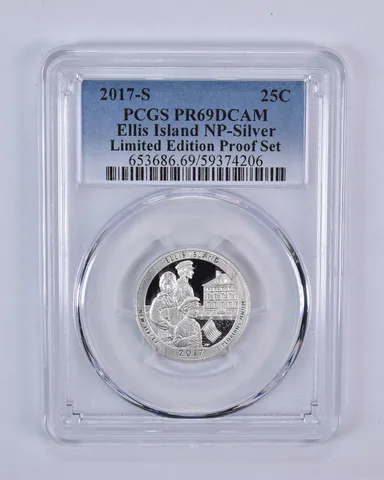 2017-S ATB Quarter Silver Ellis Island Limited Edition Set PR69 DCAM PCGS