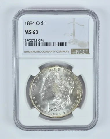 MS63 1884-O Morgan Silver Dollar NGC Beautifully Toned *6738