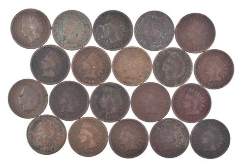Lot 20 1800's 1890-1899 Indian Head Penny Cents US Coin Collection 2/5 Roll *522