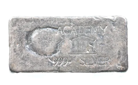 4.81 Troy Oz Silver Bar Academy Vintage Poured Loaf CSRCO Odd *2931