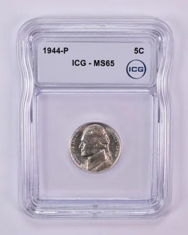1944-P Jefferson Nickel MS65 ICG