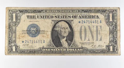 1928 A $1 Silver Certificate Star Note Blue Seal *9588