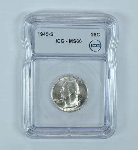 1945-S Washington Quarter MS66 ICG