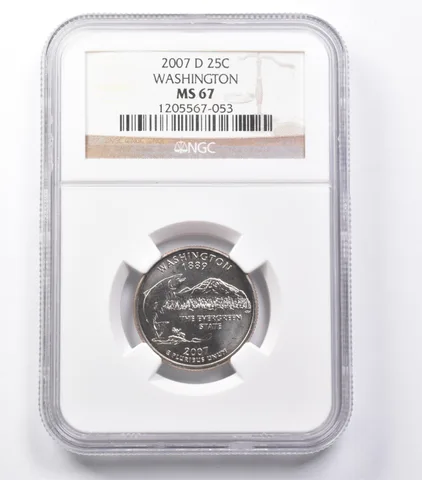 MS67 2007-D Washington State Quarter Washington NGC *5397