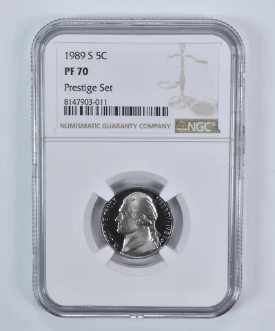 1989-S Jefferson Nickel Prestige Set PF70 NGC Brown Label