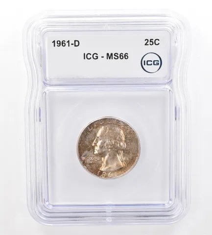 1961-D Washington Quarter MS66 ICG Beautiful Tone *7339