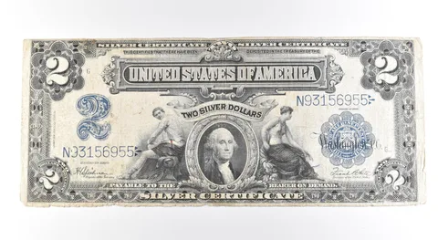 1899 $2 Silver Certificate Large Note Blue Seal *2628