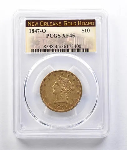 1847-O $10 Liberty Head Gold Eagle New Orleans Gold Hoard XF45 PCGS *2955