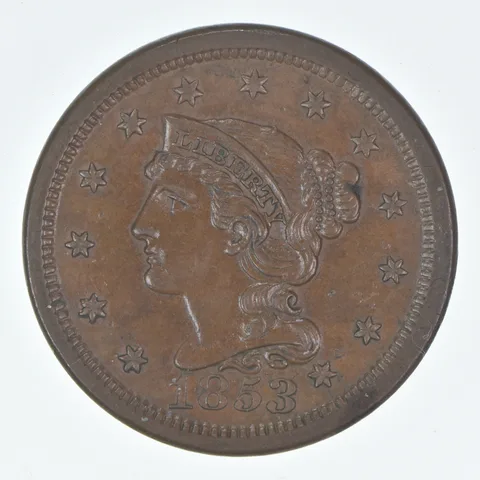 1853 Braided Hair Large Cent *7970