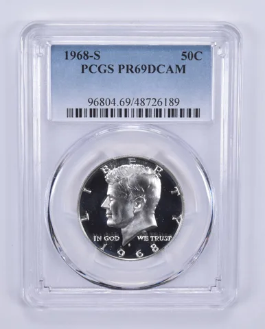 1968-S Kennedy Half Dollar PR69 DCAM PCGS Blue Label