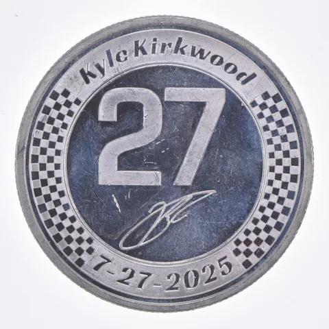 2025 Andretti INDYCAR Kyle Kirkwood .999 Fine Silver 1 Oz Round *566