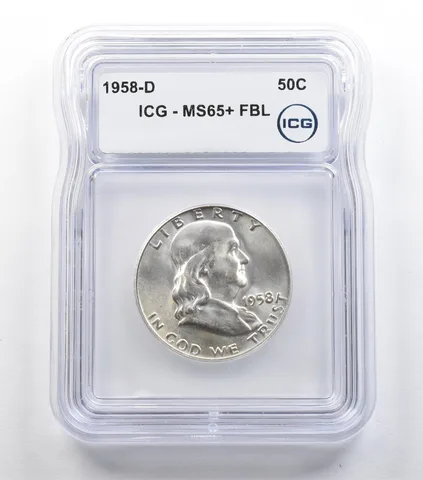 1958-D Franklin Half Dollar MS65+ FBL ICG *5438