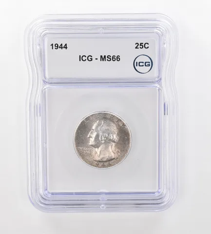1944 Washington Quarter MS66 ICG Beautiful Tone *0923
