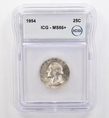 1954 Washington Quarter MS66+ ICG Beautiful Tone *9479