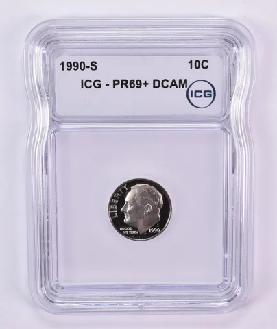 1990-S Roosevelt Dime PR69+ DCAM ICG