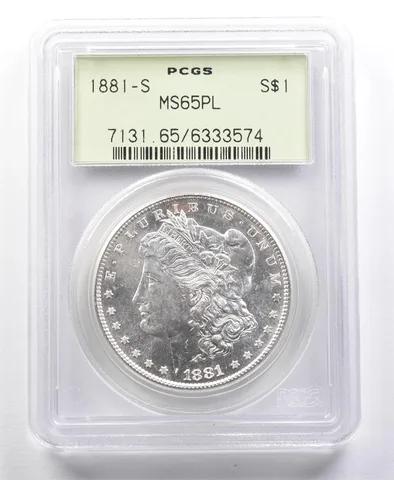1881-S Morgan Silver Dollar MS65 PL PCGS OGH *4682