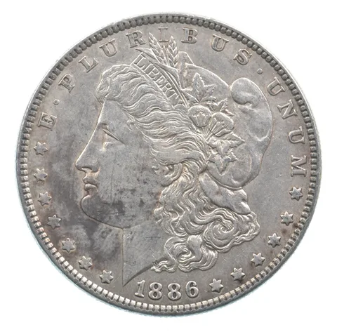 Early - 1886 Morgan Silver Dollar - 90% US Coin *012
