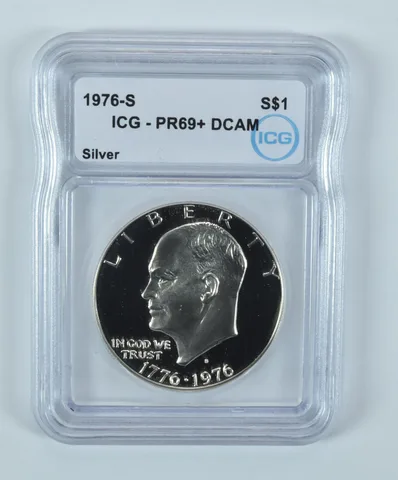 1976-S Eisenhower $1 Silver PR69+ PLUS DCAM ICG