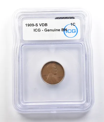 1909-S VDB Lincoln Wheat Cent Genuine BN ICG a0740