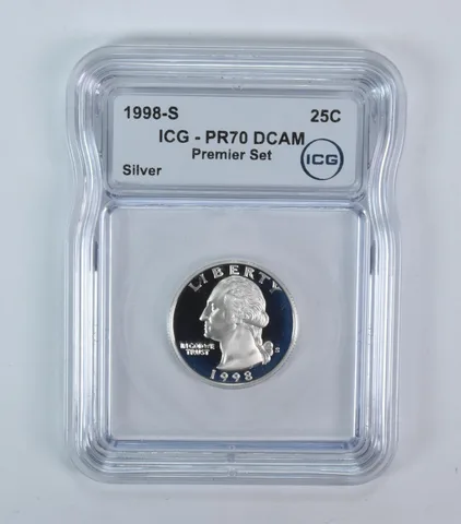 1998-S Washington Quarter Silver Premier Set PR70 DCAM ICG