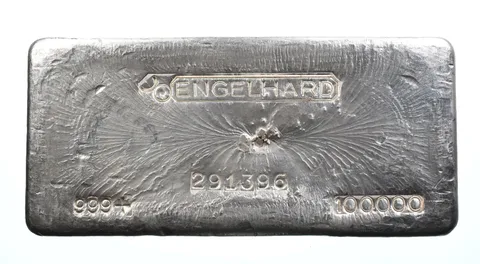 100 Oz Silver Bar Engelhard Vintage Poured *2276