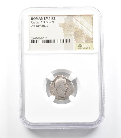 AD 68-69 Roman Empire Galba AR Denarius NGC *5936