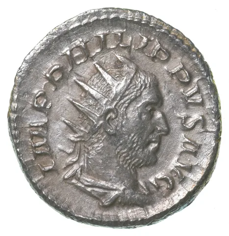 247-249 AD Ancient Roman Antoninianus Philip I a4991