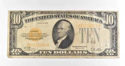 1928 $10 Gold Certificate Yellow Seal *3900