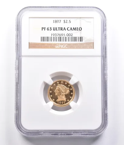 1897 $2.50 Liberty Head Gold Quarter Eagle PF63 UCAM NGC a1681