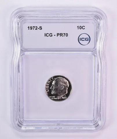 1972-S Roosevelt Dime PR70 ICG
